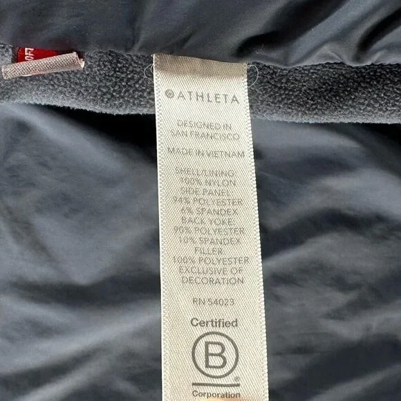 Athleta Jacket Womens Sz 2XS Rock Ridge PrimaLoft Hoodie Quilted Insulated Gray - Picture 10 of 13